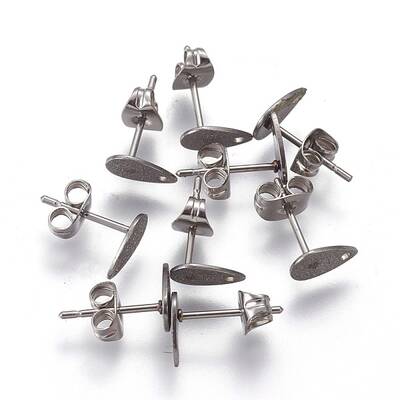 Tarnish Resistant 304 Stainless Steel Stud Earring Findings