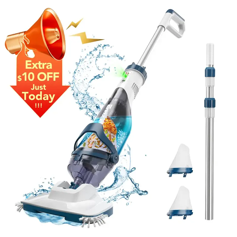 【10-OFF!!!】Ehulk Pro Cordless Pool Vacuum- 18.5 GPM Powerful Suction, 70min Runtime & 13.4 Wide Head, XL Capacity Handh...
