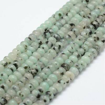 Natural Sesame Jasper/Kiwi Jasper Beads Strands
