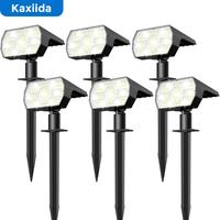 Kaxiida Solar Spot Lights Outdoor, IP68 Waterproof 3 Lighting Modes Solar Landscape Light, 56LED Solar Powered Light for Gard...