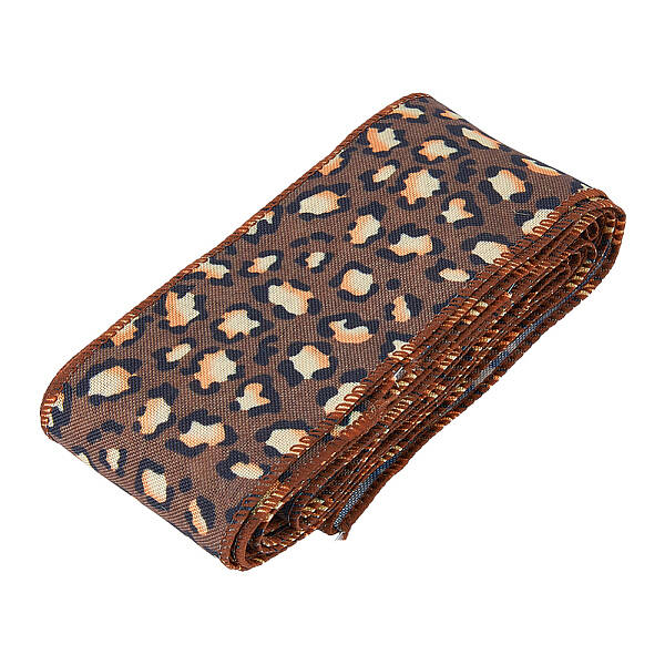 8 Yards Single Face Leopard Print Polyester Ribbon