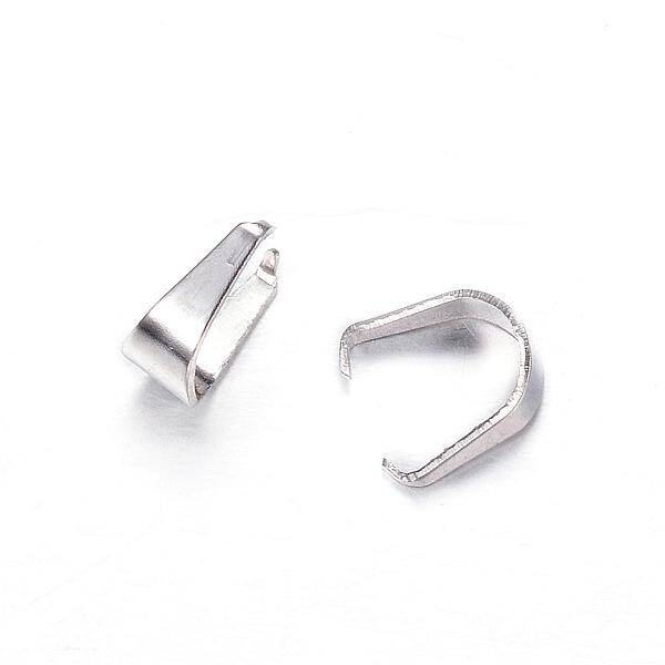 Tarnish Resistant 201 Stainless Steel Snap on Bails