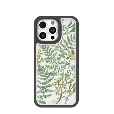 Clear Herbarium iPhone 16 Pro Max Case With Black Ridge