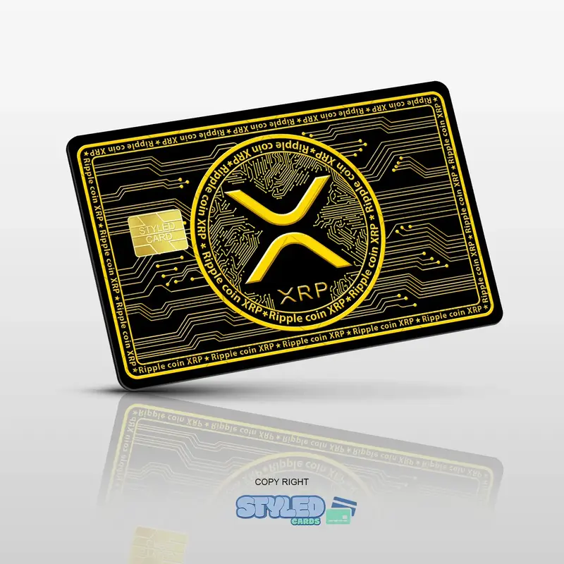 XRP bitcoin debit card sticker made with high quality vinyl and uv ink holographic Decoration
