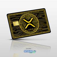 XRP bitcoin debit card sticker made with high quality vinyl and uv ink holographic Decoration