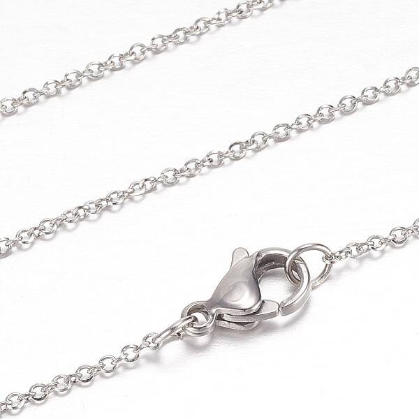 Non-Tarnish 304 Stainless Steel Rolo Chain Necklace for Men Women