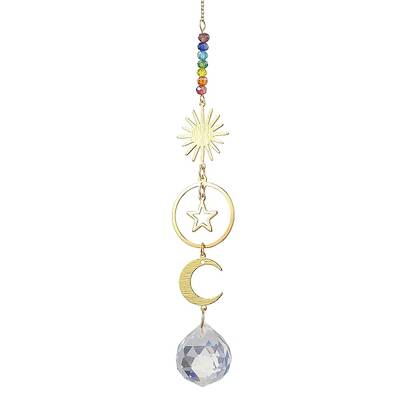Brass Sun Moon Star Hanging Ornaments