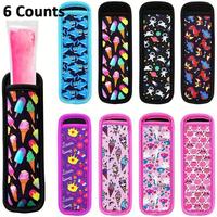 Ice Pop Holder, 6 Counts Ice Pop Bag, Reusable Washable Ice Popsicle Holder, Kitchen Utensils & Gadgets