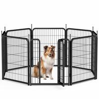 DKLGG Dog Playpen Outdoor, 8 Panel Dog Fence 31'' Pet Pen for Small Dogs Pet Exercise Pen for Puppy/Rabbit/Small Animals Port...