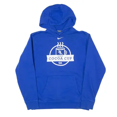 NIKE Nexton Cocoa Cup 5K Hoodie Blue Pullover Mens M