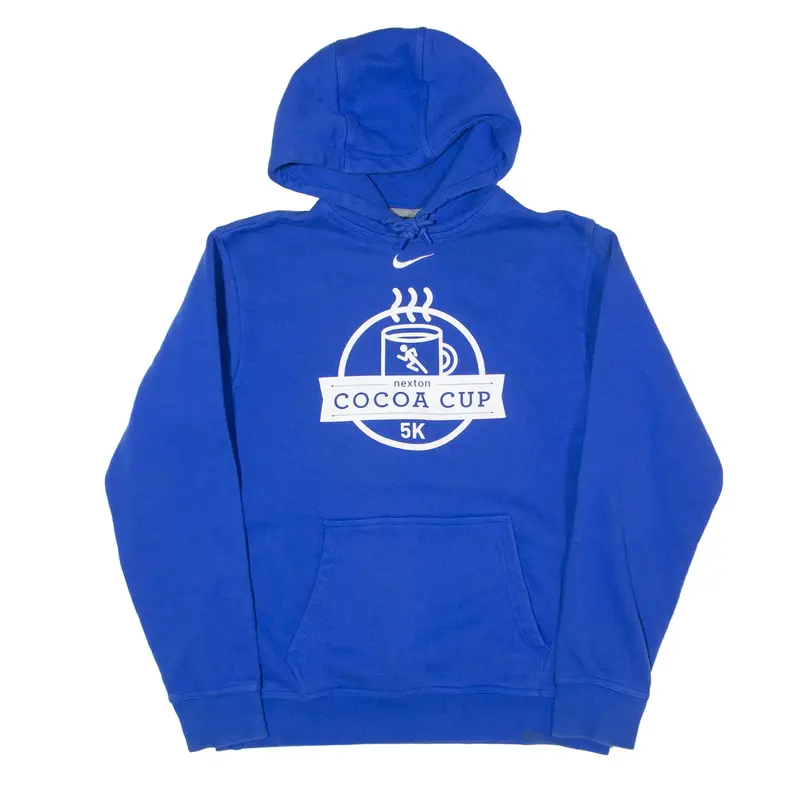 NIKE Nexton Cocoa Cup 5K Hoodie Blue Pullover Mens M