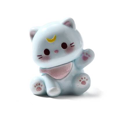 Opaque Cute Little Cat Resin Ornament