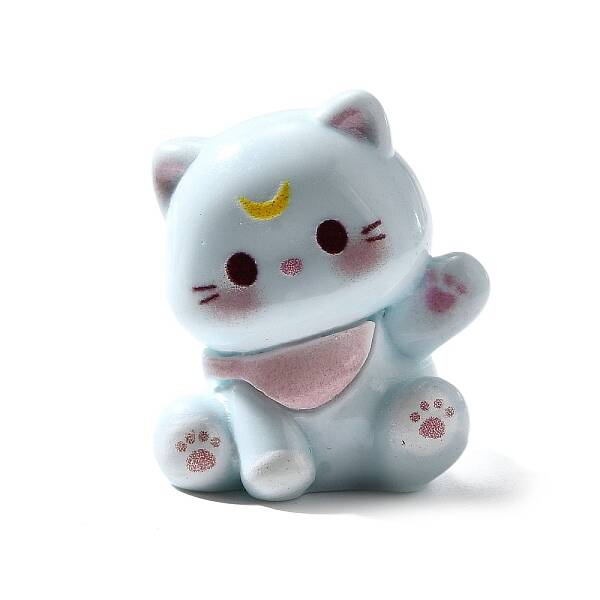 Opaque Cute Little Cat Resin Ornament