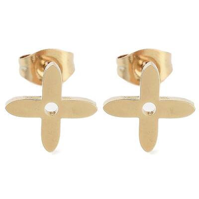 PVD Vacuum Plating 304 Stainless Steel Stud Earrings for Women