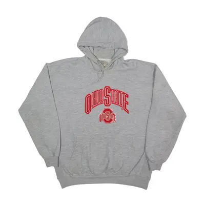 BIG BALL SPORTS Ohio State USA Hoodie Grey Pullover Mens L