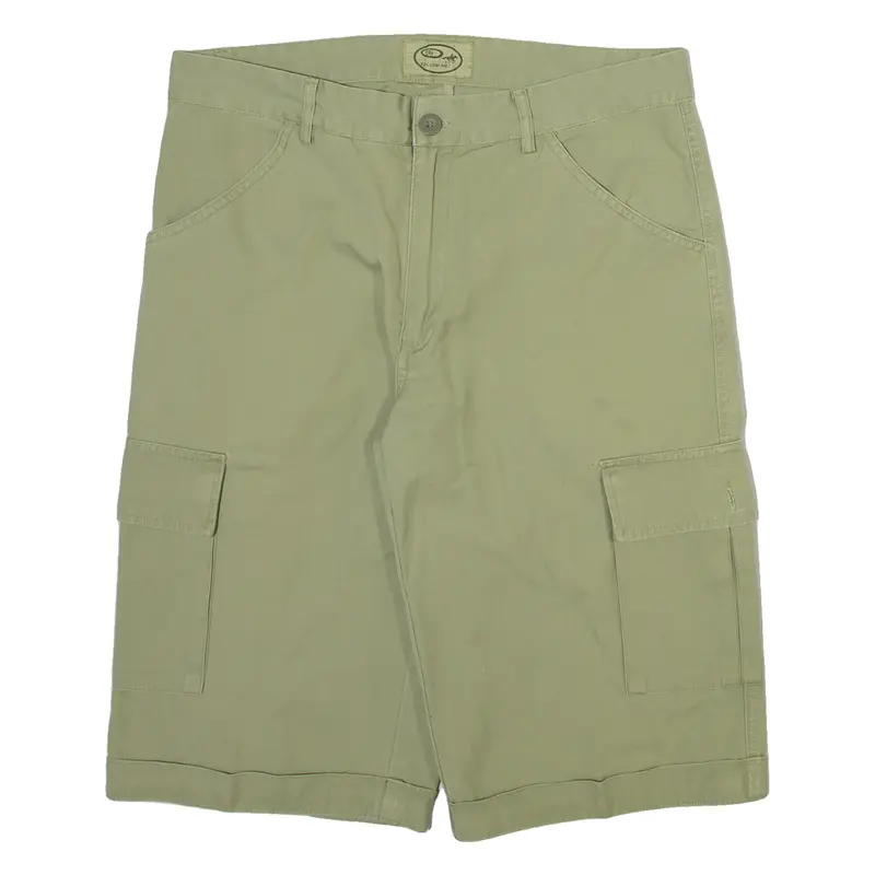 FOLLOW ME Mens Cargo Shorts Green M W32