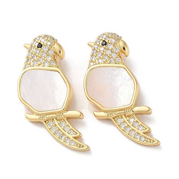Brass Micro Pave Clear Cubic Zirconia Pendants