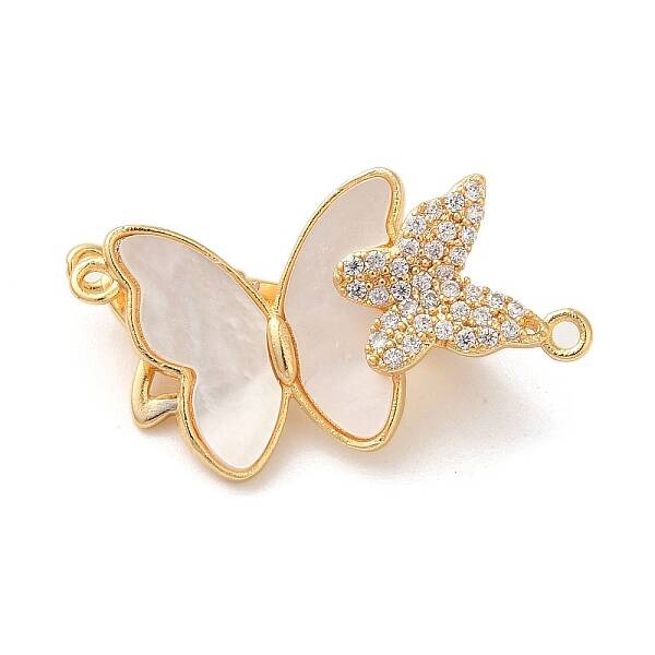 Brass Micro Pave Clear Cubic Zirconia Fold Over Clasps