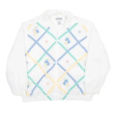 ALFRED DUNNER Shell Jacket White Crazy Pattern Womens M