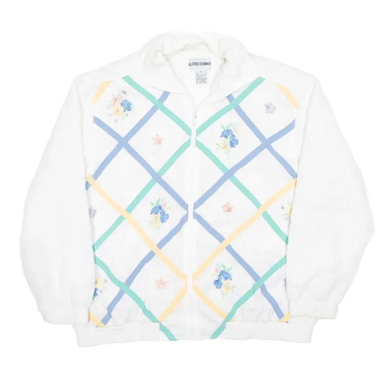 ALFRED DUNNER Shell Jacket White Crazy Pattern Womens M