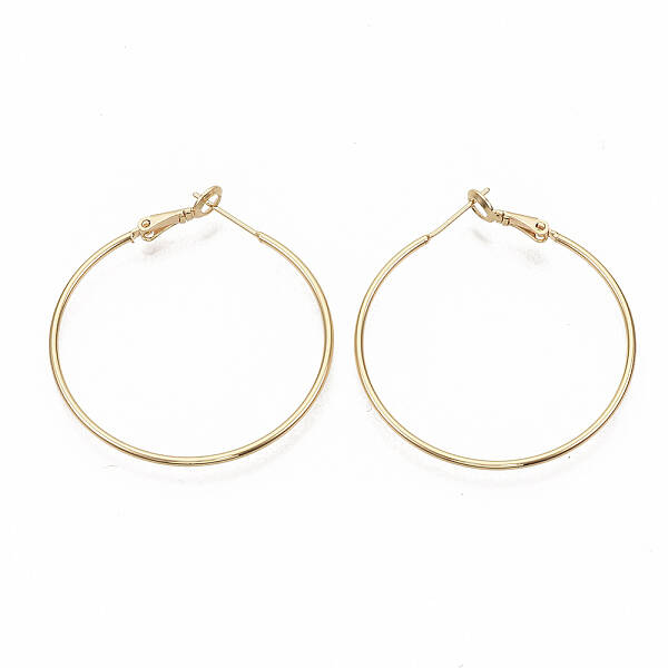 Brass Hoop Earrings