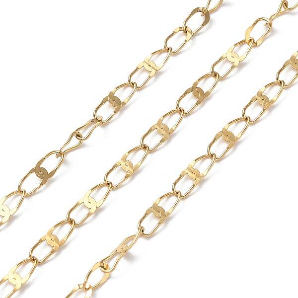 Ion Plating(IP) 304 Stainless Steel Dapped Oval Link Chains