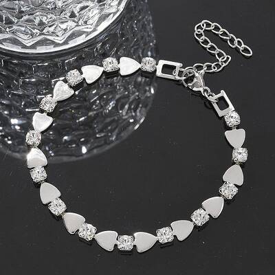 304 Stainless Steel Rhinestone Cup Chain Bracelets for Women