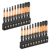 toolant Impact Hex Head Allen Wrench Drill Bit Set 20pcs (Metric&SAE),  S2 Steel Hex Bits Set for DIYer, machinist,woodworker...