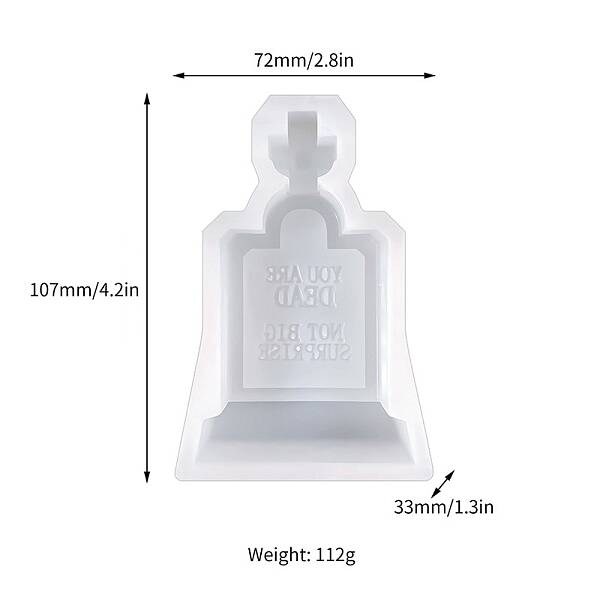 Tombstone DIY Food Grade Silicone Candle Molds