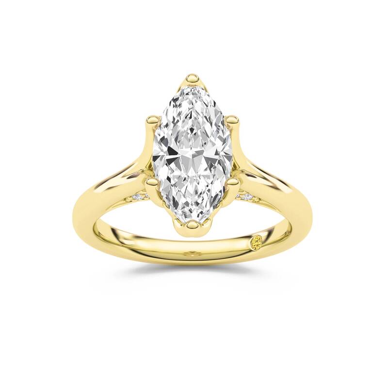 Alina Marquise Lab Grown Diamond Engagement Ring | 10K Yellow Gold 4 1/10 CT. TW.