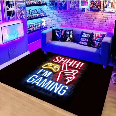 Game Themed Carpet, 1 Count Non-slip Area Rug, Decorative Carpet for Living Room Bedroom, Cool Bedroom, Bedroom Decor, Area R...
