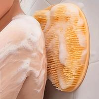 Silicone Shower Back Scrubber Pad, Bath Massage Pad with Suction Cups, Comfortable Exfoliating Bath Mat for Deep Clean, Exfol...