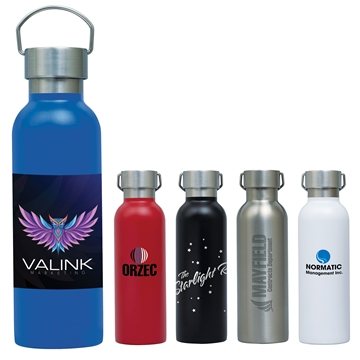 48 Custom Ria 28 oz Single Wall Stainless Steel Bottle - BPA Free