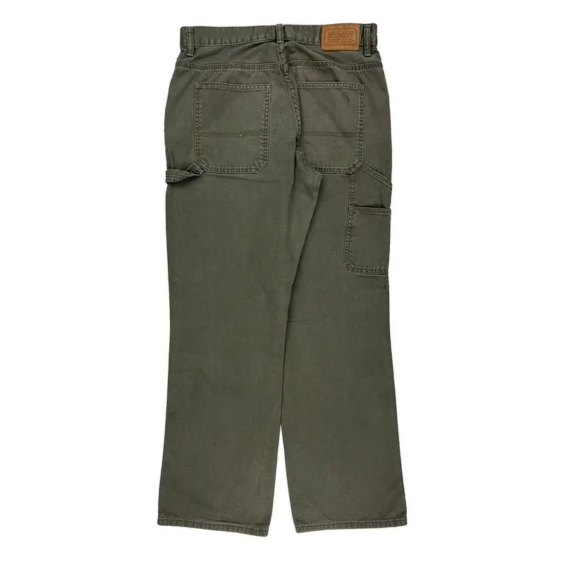 Schmidt Carpenter Trousers - 34W 31L Khaki Cotton | Size: 34″ waist