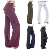 Women's Yoga Pant High Waist Casual Cargo Pants with Pockets Comfortable Soft Bottom Gym Stretchy Womenswear Elastic Sporty F...