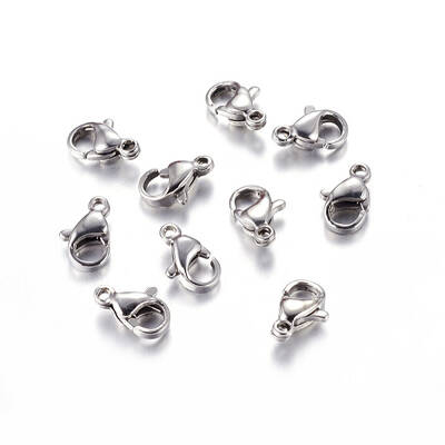 Tarnish Resistant 304 Stainless Steel Lobster Claw Clasps