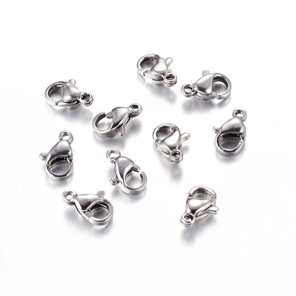 Tarnish Resistant 304 Stainless Steel Lobster Claw Clasps