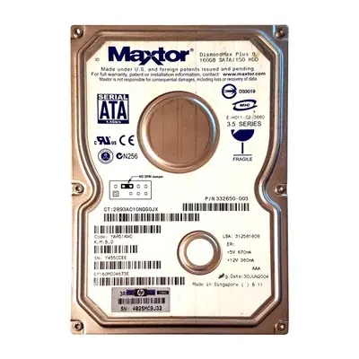 332650-003 HP 160GB 1.5Gb/s SATA 7200 3.5-inch Hard Drive