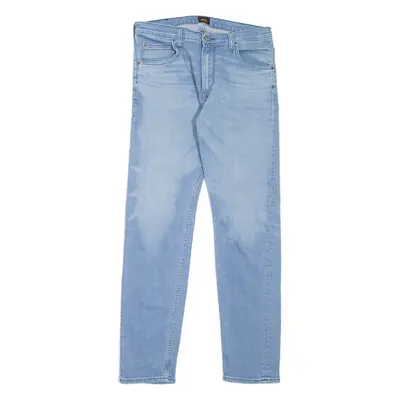LEE Rider Mens Jeans Blue Slim Tapered Stone Wash W32 L34