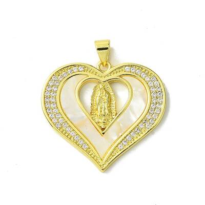 Real 18K Gold Plated Brass Micro Pave Cubic Zirconia Pendants