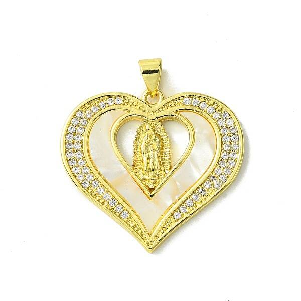 Real 18K Gold Plated Brass Micro Pave Cubic Zirconia Pendants