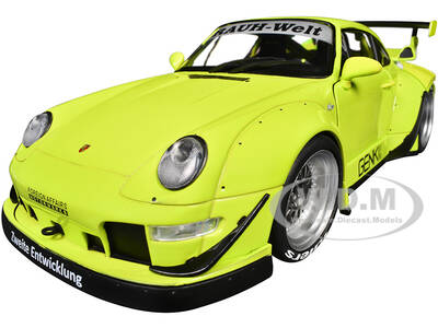RWB Body Kit Genki Lime Green Pink Slips Series 1/18 Diecast Model Car by Jada