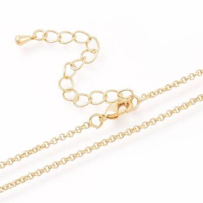 Brass Rolo Chain Necklaces Making