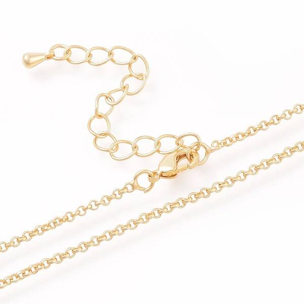 Brass Rolo Chain Necklaces Making