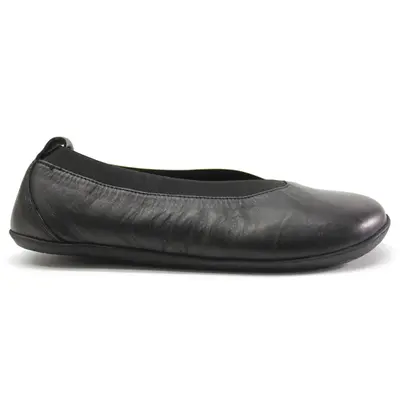 Vivobarefoot Opanka Ballerina Leather Women's Slip On Shoes - Obsidian - Size:US 11.5 Women