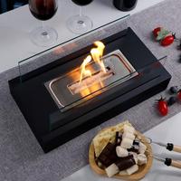 Table Top Fireplace, 1 Set Portable Table Top Fire Pit, Indoor Tabletop Fireplace Bowl, Modern Fireplace for Home Patio Balco...