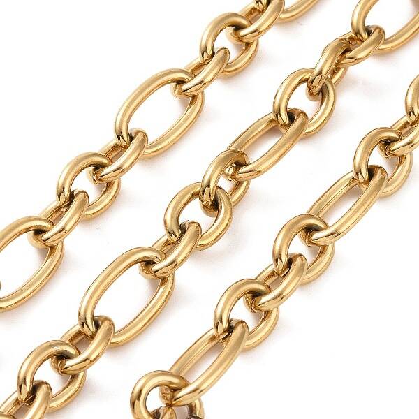 Ion Plating(IP) 304 Stainless Steel Figaro Chains