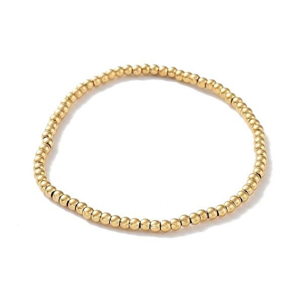 316 Surgical Stainless Steel Round Beaded Stretch Bracelets