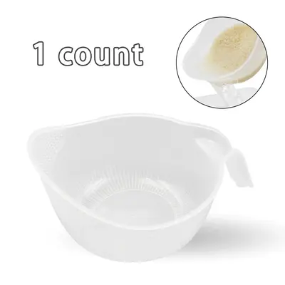 Rice Washing Drain Basket, 1/2 Counts Clear Vegetable & Fruit Washing Colander with Handle, Kitchen Utensils, Household Kitch...