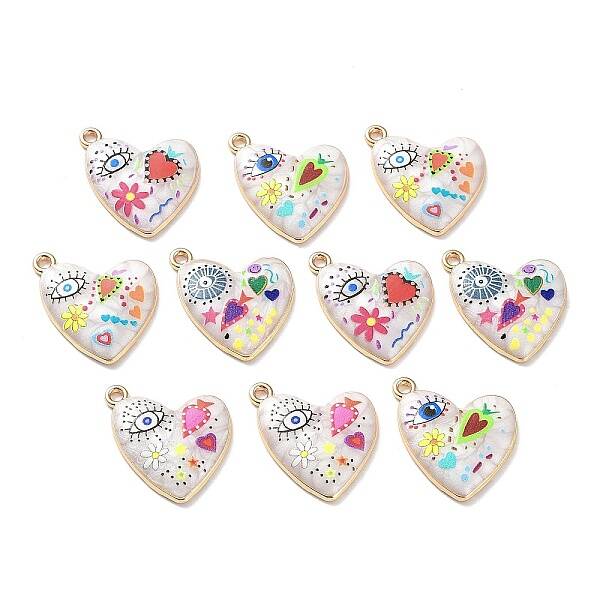 Rack Plating Alloy Enamel Pendants